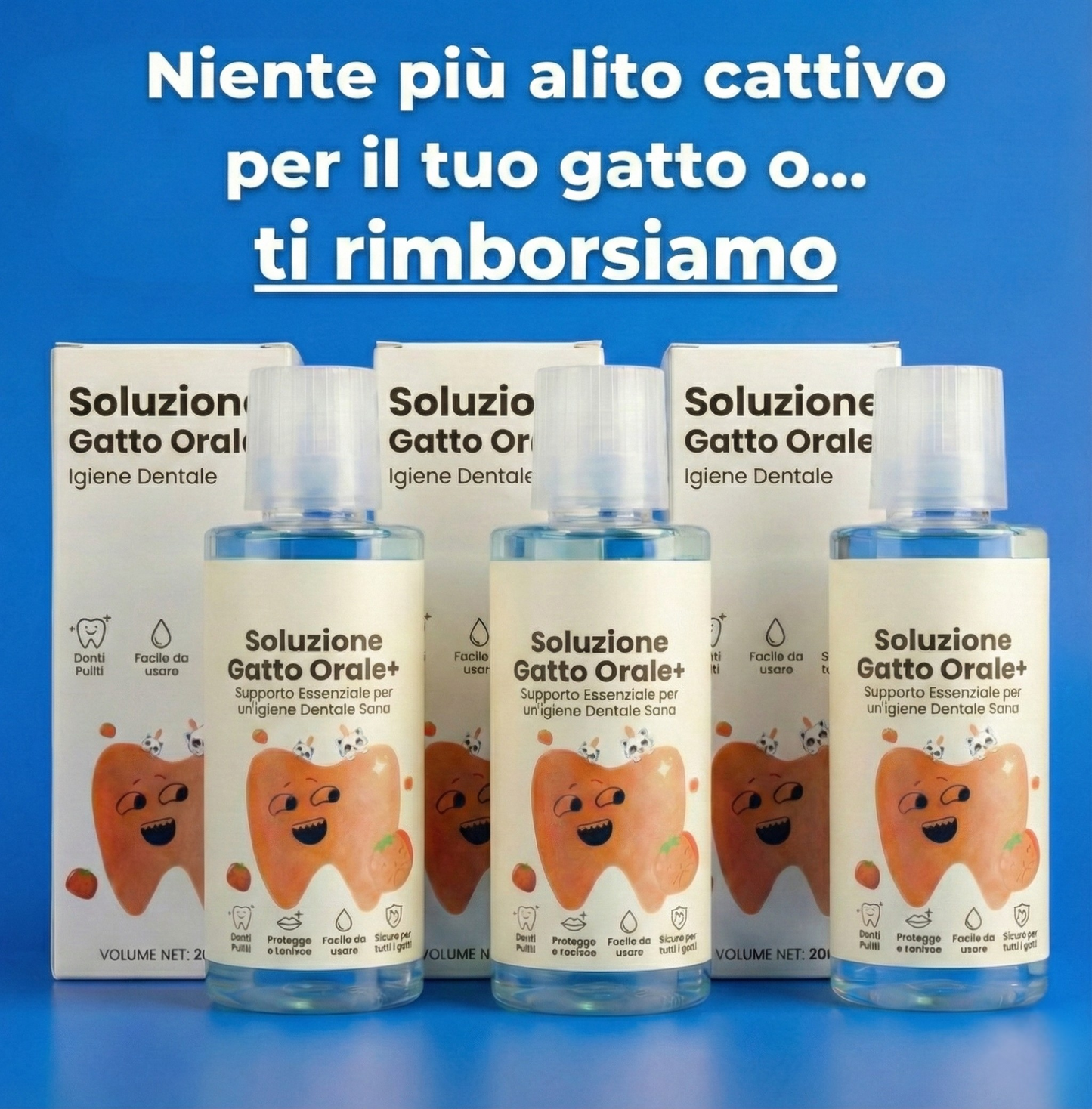 Orale+ - Soluzione igiene dentale gatti