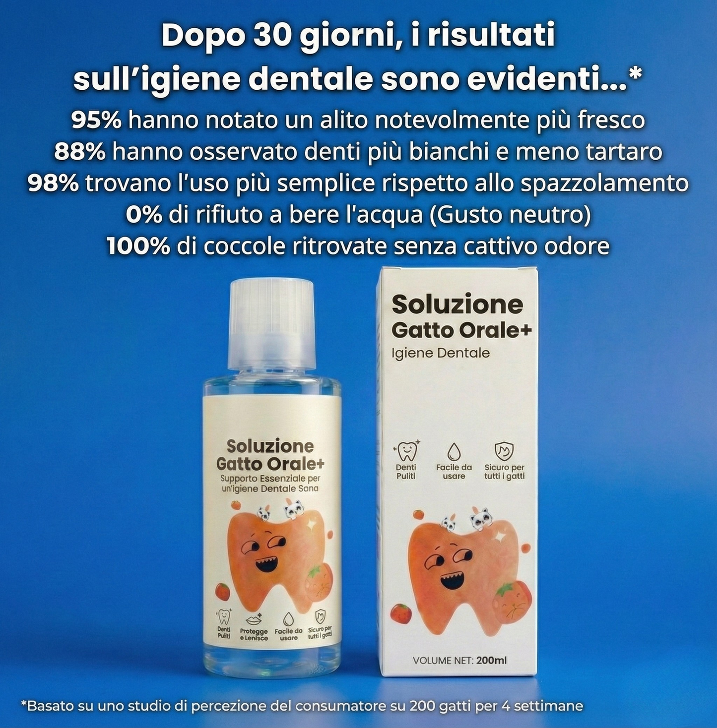 Orale+ - Soluzione igiene dentale gatti