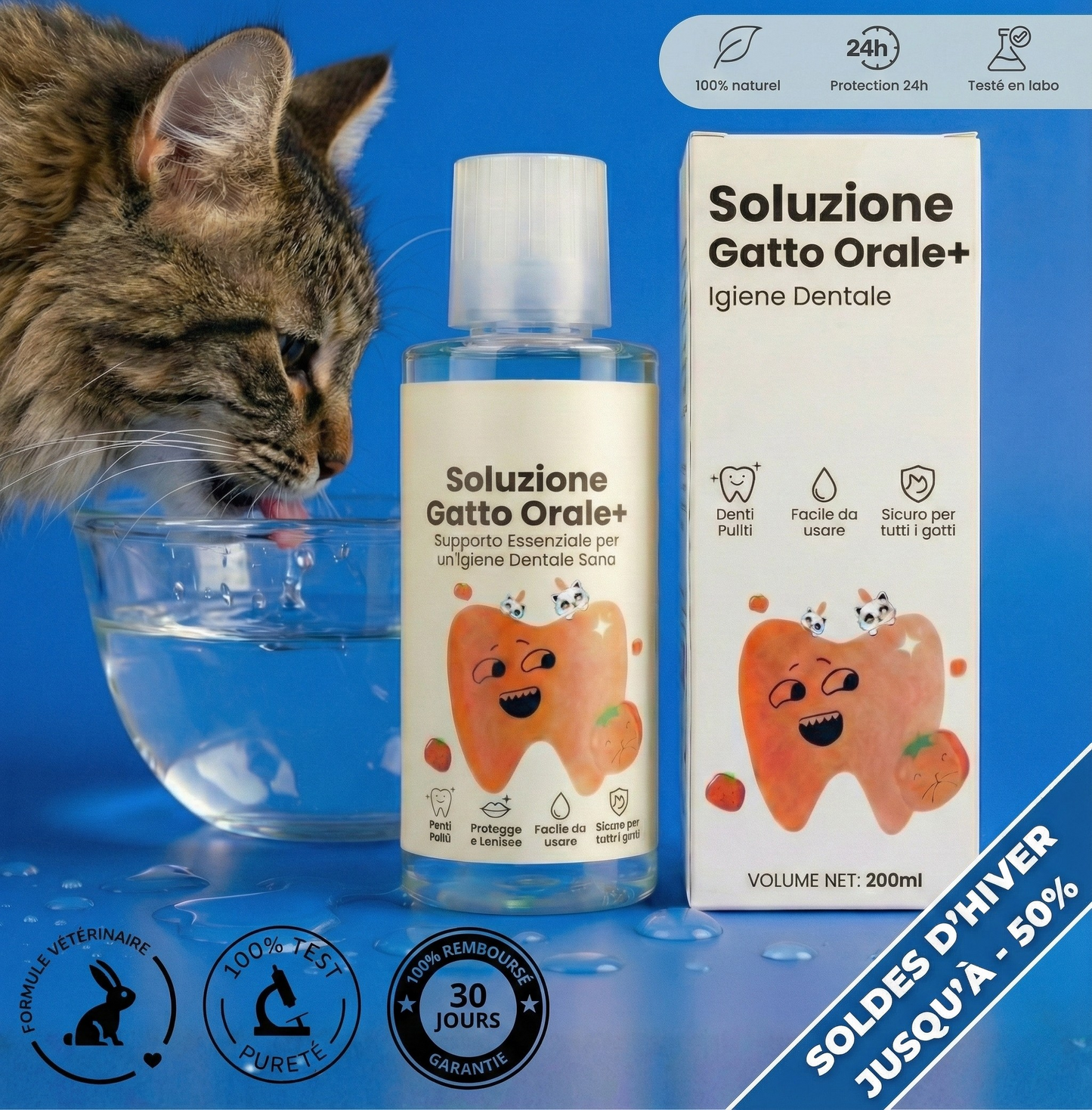 Orale+ - Soluzione igiene dentale gatti