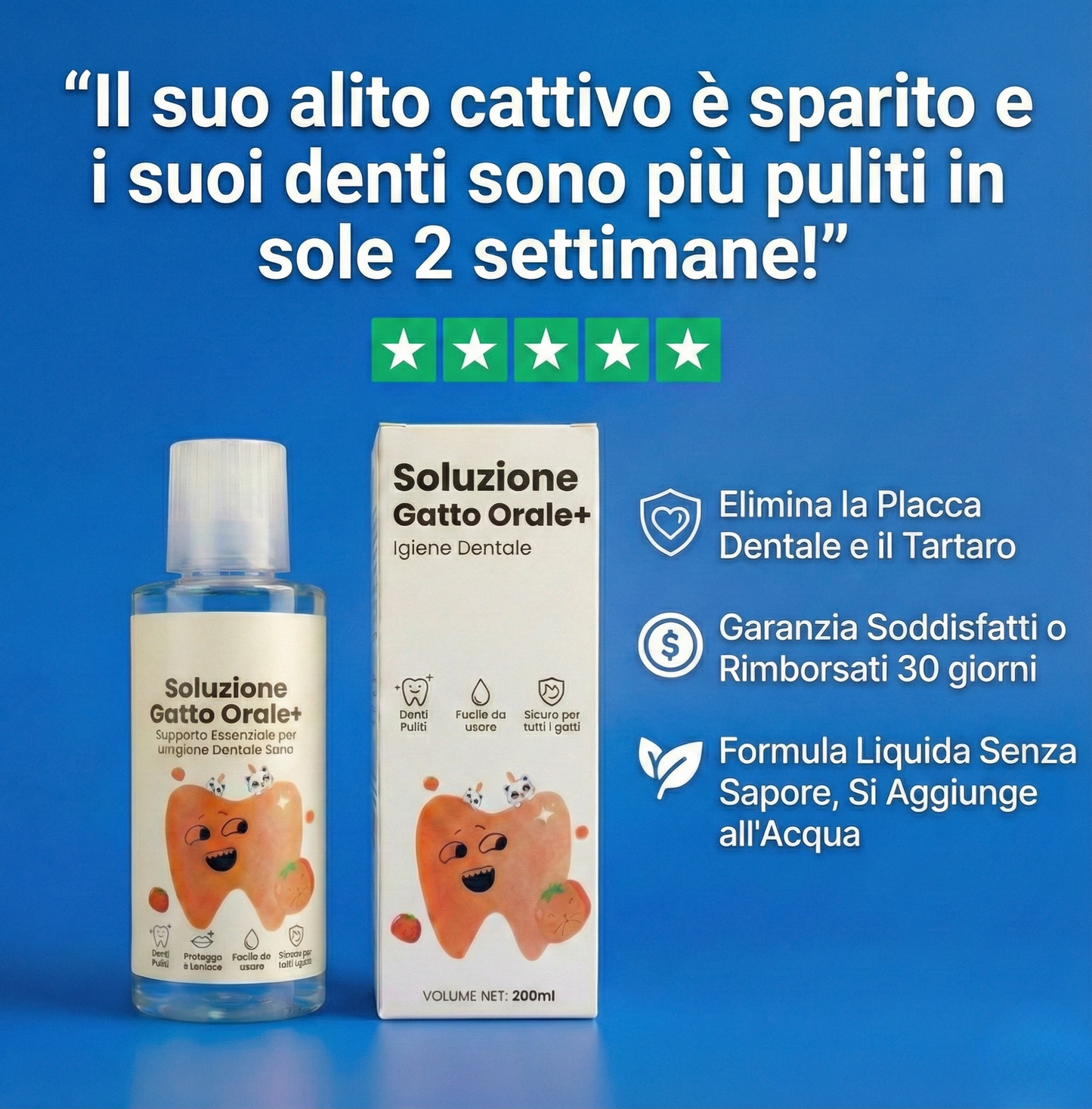 Orale+ - Soluzione igiene dentale gatti